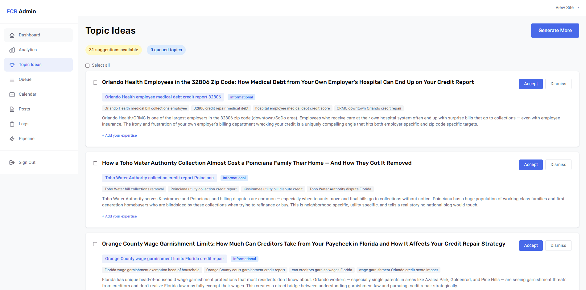 AI Blog Post Generator & Analytics Platform screenshot 3 of 6